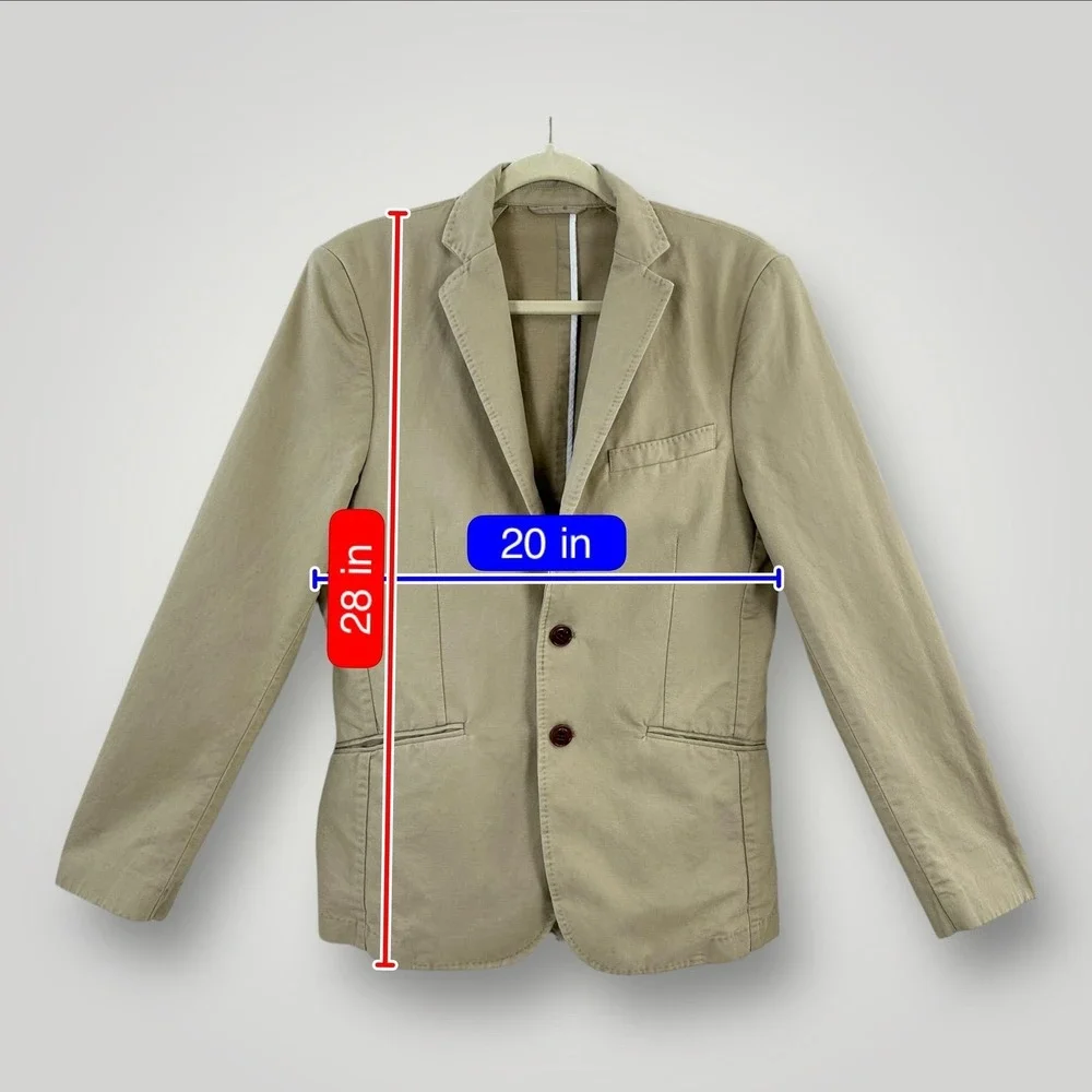 Scotch & Soda The Summer Blazer Mens Size Small Beige Cotton Linen Casual Jacket